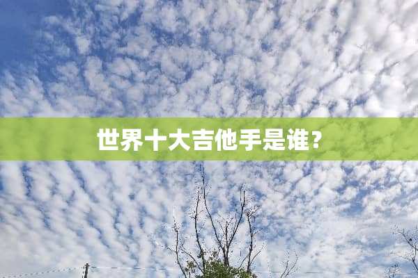 世界十大吉他手是谁？