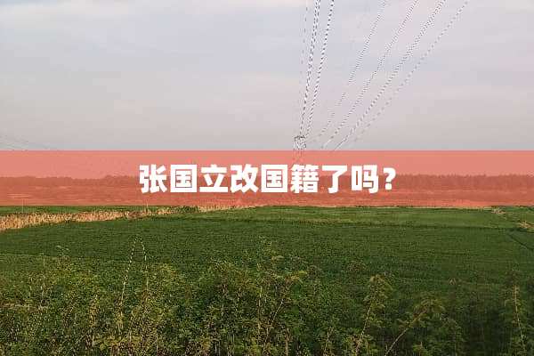 张国立改国籍了吗？