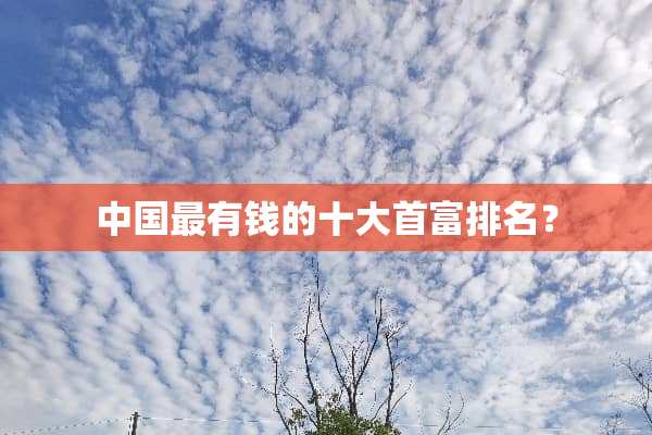 中国最有钱的十大首富排名？