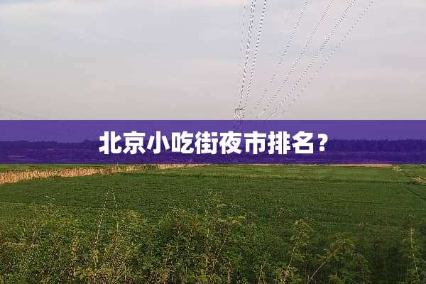 北京小吃街夜市排名？