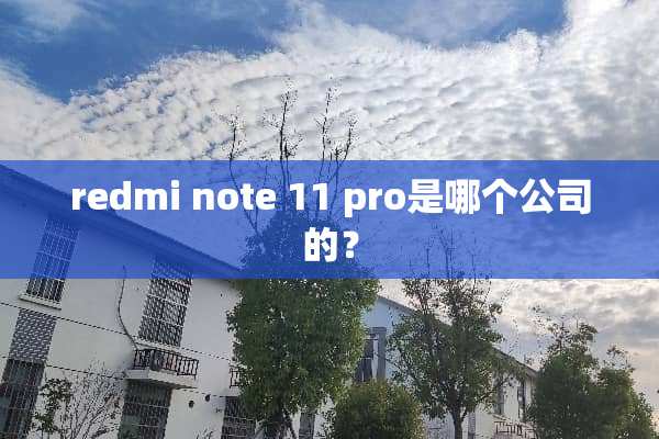 redmi note 11 pro是哪个公司的？