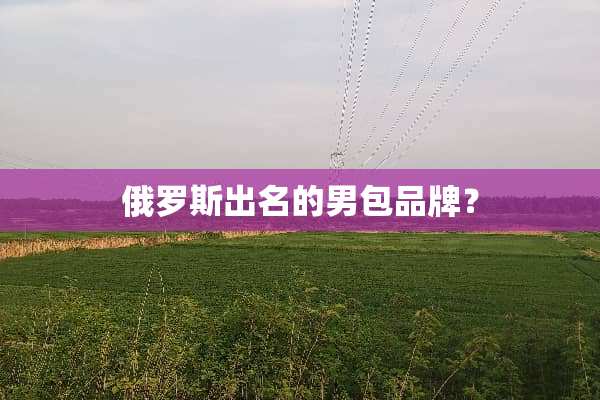 俄罗斯出名的男包品牌？