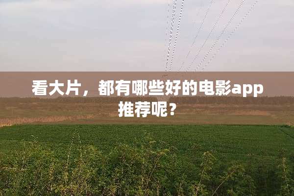看大片，都有哪些好的电影app推荐呢？