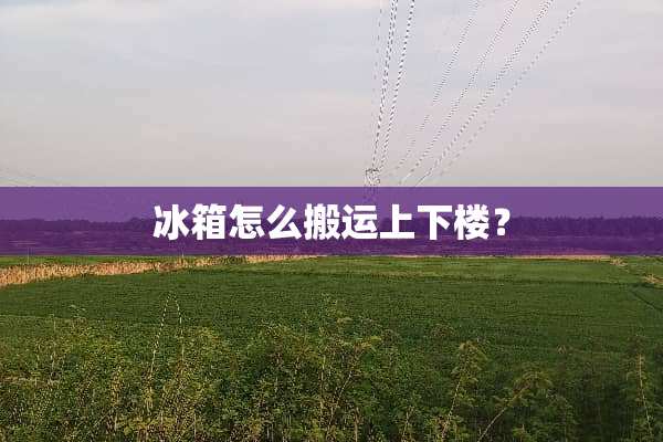 冰箱怎么搬运上下楼？