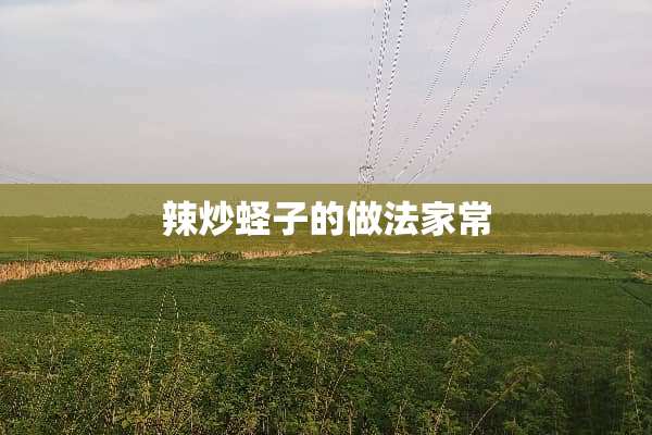 辣炒蛏子的做法家常