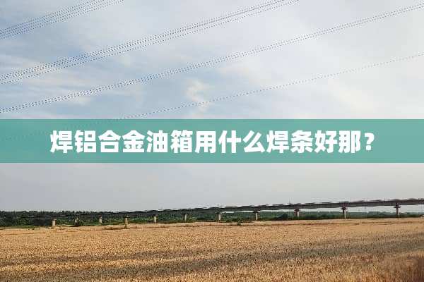 焊铝合金油箱用什么焊条好那？