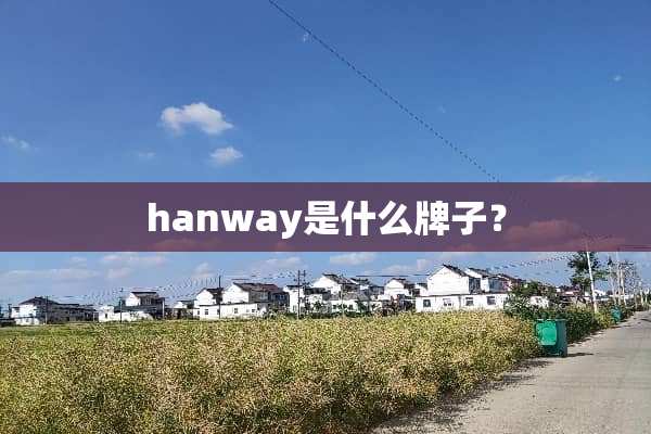 hanway是什么牌子？