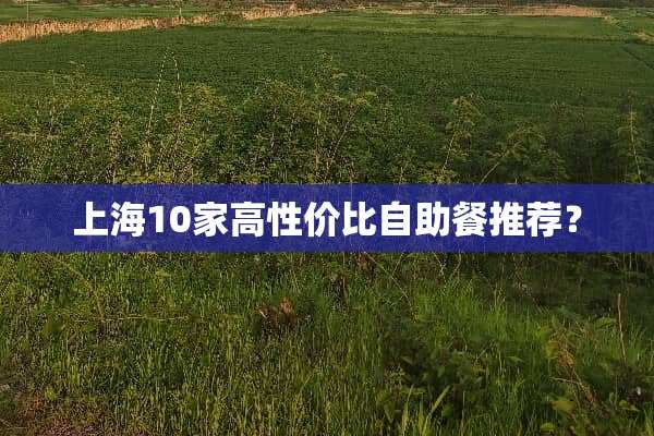 上海10家高性价比自助餐推荐？