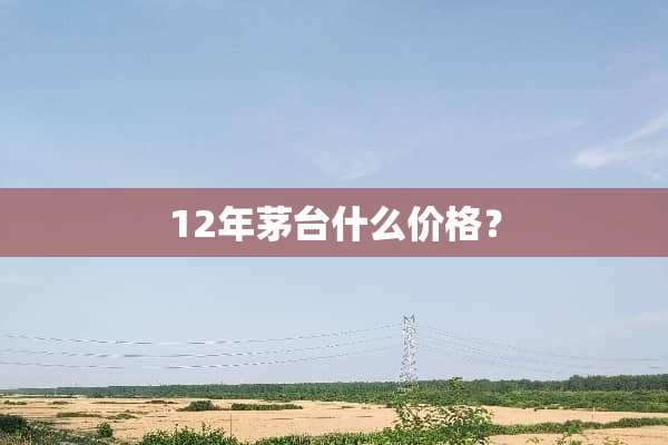 12年茅台什么价格？