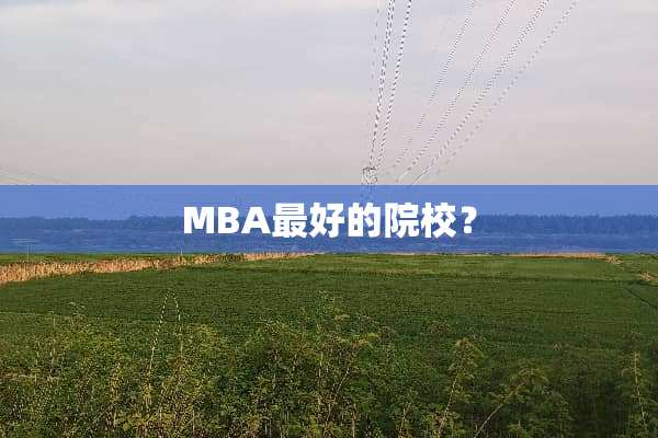 MBA最好的院校？