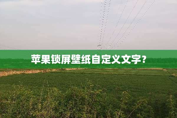 苹果锁屏壁纸自定义文字？