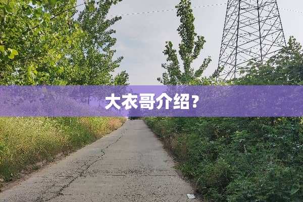 大衣哥介绍？
