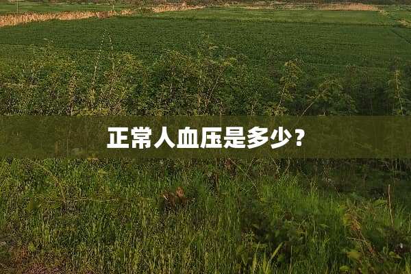 正常人血压是多少？