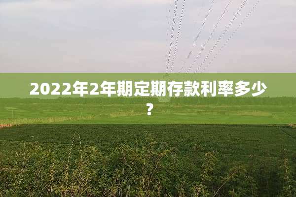 2022年2年期定期存款利率多少？