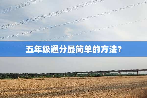 五年级通分最简单的方法？
