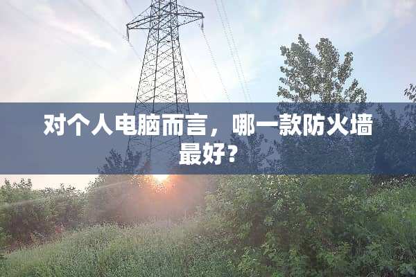对个人电脑而言，哪一款防火墙最好？