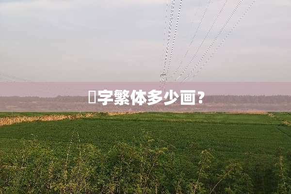 葉字繁体多少画？