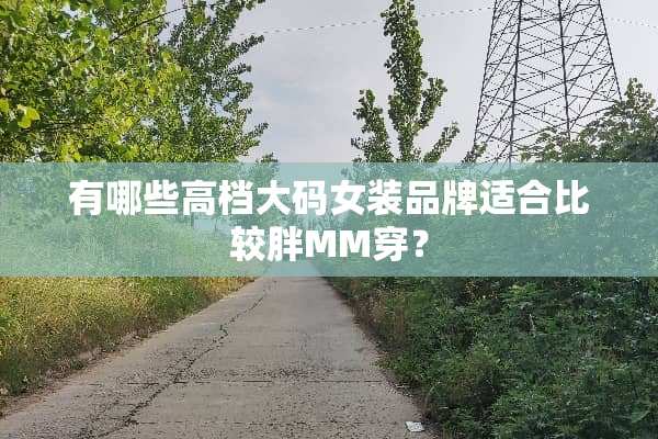 有哪些高档大码女装品牌适合比较胖MM穿？