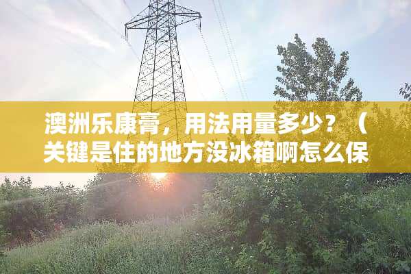 澳洲乐康膏，用法用量多少？（关键是住的地方没冰箱啊怎么保存？）？