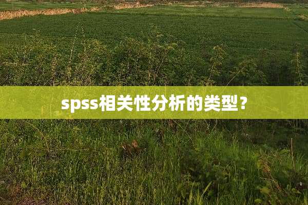 spss相关性分析的类型？