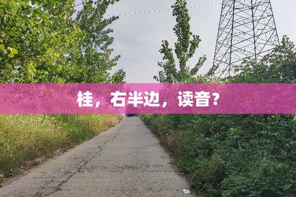 桂，右半边，读音？