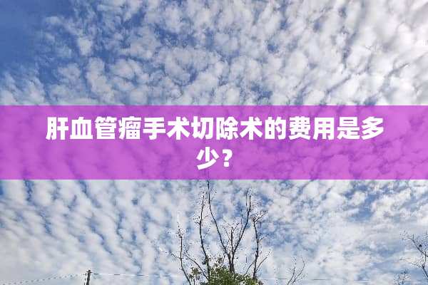 肝血管瘤手术切除术的费用是多少？