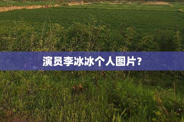 演员李冰冰个人图片？