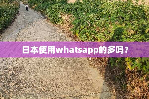 日本使用whatsapp的多吗？