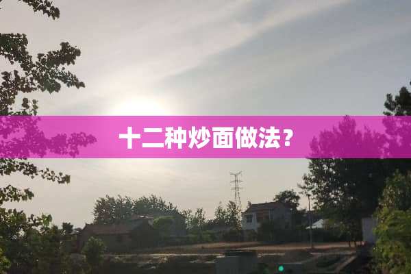 十二种炒面做法？