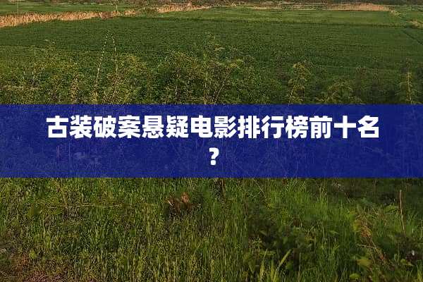 古装破案悬疑电影排行榜前十名？
