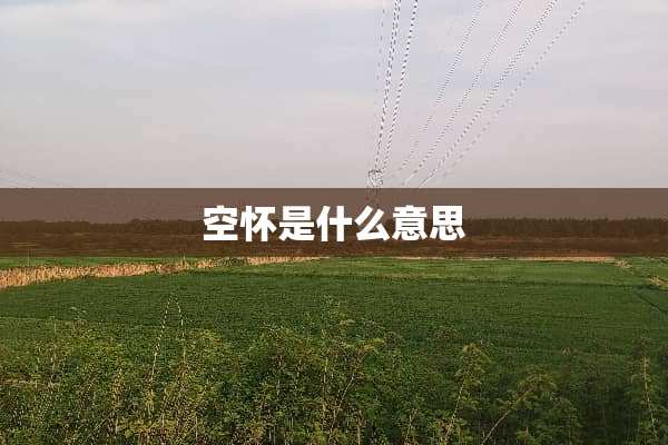 空怀是什么意思