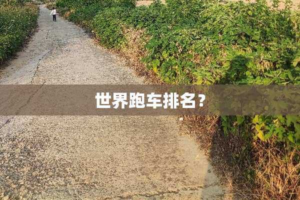 世界跑车排名？