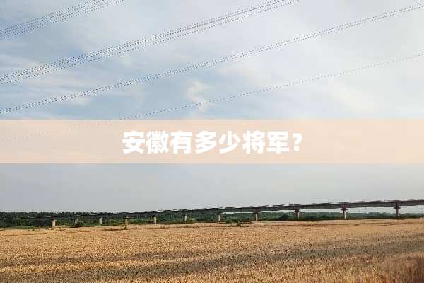 安徽有多少将军？