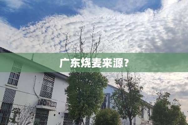 广东烧麦来源？