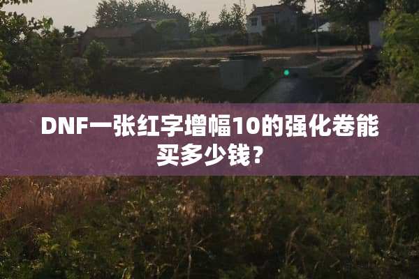 DNF一张红字增幅10的强化卷能买多少钱？