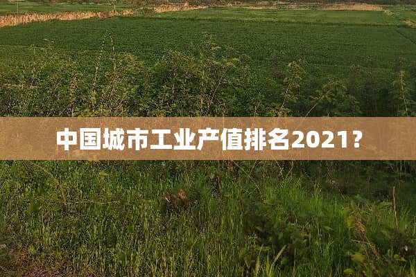 中国城市工业产值排名2021？
