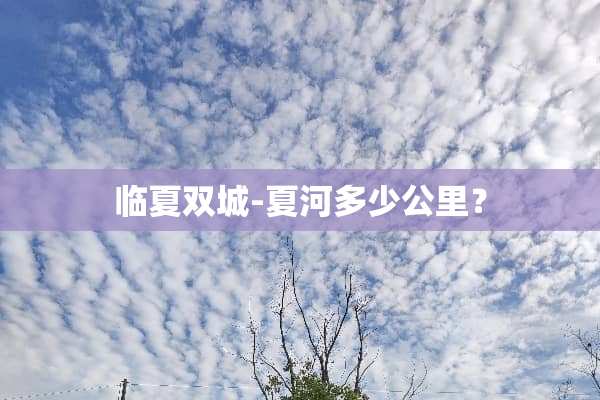 临夏双城-夏河多少公里？