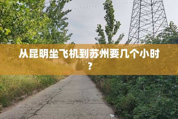 从昆明坐飞机到苏州要几个小时？