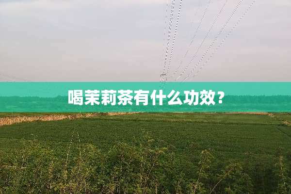 喝茉莉茶有什么功效？