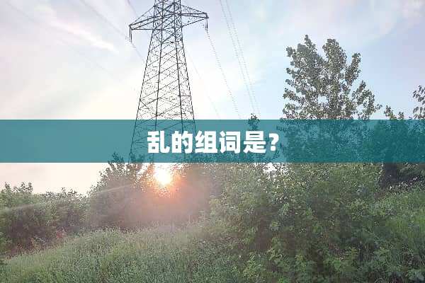 乱的组词是？