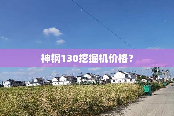 神钢130挖掘机价格？