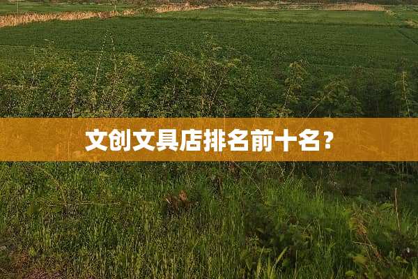 文创文具店排名前十名？