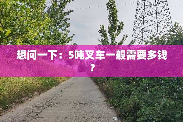 想问一下：5吨叉车一般需要多钱？