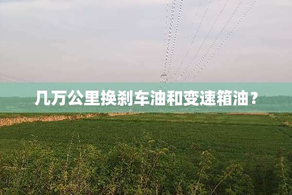 几万公里换刹车油和变速箱油？