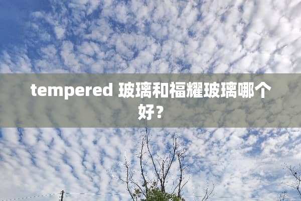tempered 玻璃和福耀玻璃哪个好？