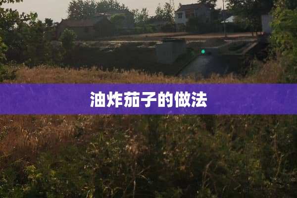 油炸茄子的做法