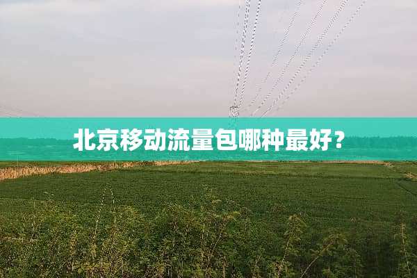 北京移动流量包哪种最好？