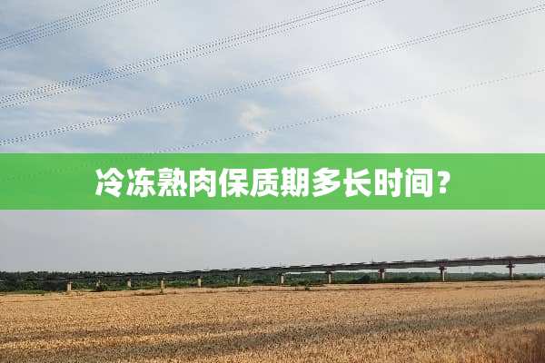 冷冻熟肉保质期多长时间？