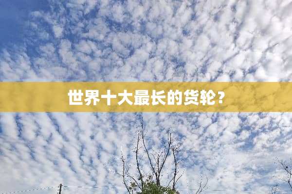 世界十大最长的货轮？