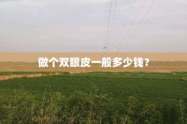 做个双眼皮一般多少钱？